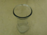 Designer Flower Vase 8 1/2in H x 4in D Clear Contemporary Round Curved Glass -- New