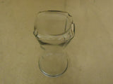 Designer Flower Vase 8 1/2in H x 4in D Clear Contemporary Round Curved Glass -- New