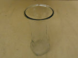 Designer Flower Vase 9 1/2in H x 4in D Clear Traditional Round Curved Glass -- New