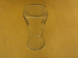 Designer Flower Vase 9 1/2in H x 4in D Clear Traditional Round Curved Glass -- New