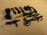 Standard Audio Cords and Cables Black Lot Of 12 Assorted Lengths -- Used