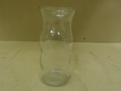 Designer Flower Vase 9 1/2in H x 4in D Clear Traditional Round Curved Glass -- New