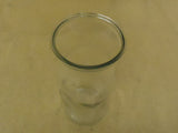 Designer Flower Vase 9 1/2in H x 4in D Clear Traditional Round Curved Glass -- New