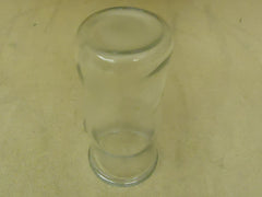 Designer Flower Vase 9 1/2in H x 4in D Clear Traditional Round Curved Glass -- New