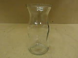 Designer Flower Vase 8 1/2in H x 4in D Clear Traditional Round Curved Glass -- New