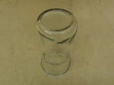 Designer Flower Vase 8 1/2in H x 4in D Clear Traditional Round Curved Glass -- New