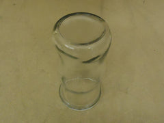 Designer Flower Vase 8 1/2in H x 4in D Clear Traditional Round Curved Glass -- New