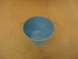 Designer Bucket Decorative 7in Diameter x 5 1/2in H Blue Country Metal -- New