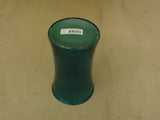 Designer Flower Vase Decorative 6 1/2in H x 3 1/2in D Green Modern Round Curved Glass -- New