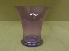 FTD Flower Vase 6in H x 6in D Purple Modern Round Tapered Glass -- New