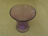 FTD Flower Vase 6in H x 6in D Purple Modern Round Tapered Glass -- New