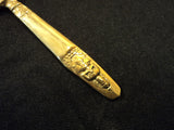 Handcrafted Vintage Dinner Knife 9-Inch Thailand Buddha Flatware Brass -- Used