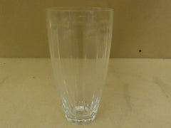 FTD Flower Vase 8in H x 4in D Clear Traditional Round Fluted Glass -- New