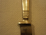 Handcrafted Vintage Steak Knife Non-Serrated Thailand Buddha Flatware Brass -- Used