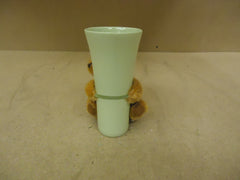 FTD Flower Vase With Bear 7in H x 3 1/4in D Green/Brown Modern Round Ceramic -- New