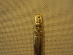 Handcrafted Vintage Butter Knife 6 1/4-in Thailand Buddha Flatware 1960's Brass -- Used