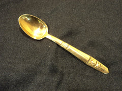 Handcrafted Vintage Coffee Spoon 4 1/2-in Thailand Buddha Flatware 1960's Brass -- Used