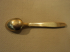 Handcrafted Vintage Coffee Spoon 4 1/2-in Thailand Buddha Flatware 1960's Brass -- Used