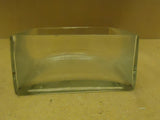 Designer Flower Pot 8in W x 8in D x 4in H Clear Modern Square Glass -- New