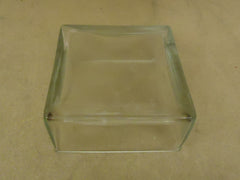 Designer Flower Pot 8in W x 8in D x 4in H Clear Modern Square Glass -- New