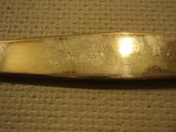 Handcrafted Vintage Fish Seafood Fork 3 Prong Thailand Buddha Flatware Brass -- Used