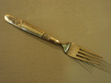 Handcrafted Vintage Salad Fork 7 1/4-in Thailand Buddha Flatware 1960's Brass -- Used