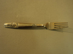 Handcrafted Vintage Salad Fork 7 1/4-in Thailand Buddha Flatware 1960's Brass -- Used