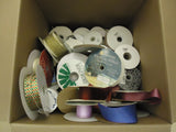 Designer Box (18in x 16in x 16in) of Ribbons Multicolor Various Sizes & Lengths -- New