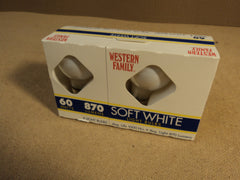 Western Family 60w Standard Soft White Bulbs Package Of 4 S82909 -- New