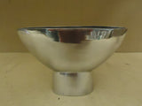 Designer Flower Pot 12in L x 7 1/2in H x 4in D Shiny Chrome Modern Metal -- New