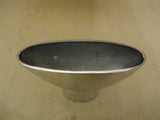 Designer Flower Pot 12in L x 7 1/2in H x 4in D Shiny Chrome Modern Metal -- New