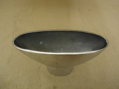 Designer Flower Pot 12in L x 7 1/2in H x 4in D Shiny Chrome Modern Metal -- New