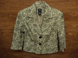 W Work To Weekend Blazer Female Adult 10 Whites Floral -- Used
