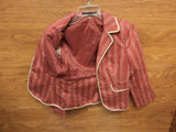 Express Design Studio Blazer Female Adult Standard Reds Striped -- Used