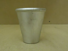 Standard Flower Pot 4in D x 4in H Shiny Silver Traditional Round Terra Cotta -- Used