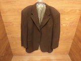 Club International Blazer Sport Coat Three Button Wool Male Adult Browns Solid -- Used