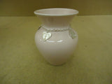 Standard Flower Vase 6 1/2in H x 5in Pink Baby Classic it's a Girl Round Ceramic -- New