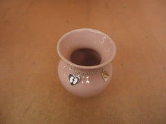 Standard Flower Vase 6 1/2in H x 5in Pink Baby Classic it's a Girl Round Ceramic -- New