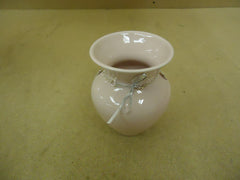 Standard Flower Vase 6 1/2in H x 5in Pink Baby Classic it's a Girl Round Ceramic -- New