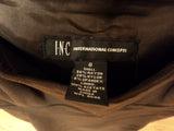 INC Dress Sheath Rayon/Nylon Female Adult 8 Browns Solid -- Used