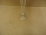 Designer Trumpet Vase 29in H x 12in Diameter Clear Modern Curved Glass -- New