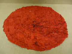 Handcrafted Round Cover Rose Petals 32in Diameter Red Fabric -- New