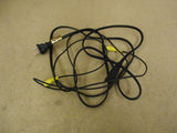 Standard Power Cord Audio Cable Black/Yellow -- Used