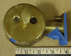 Deadbolt Lock 4in x 3in x 2 1/2in Metal Polished Brass Color -- Used