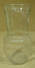 Flower Vase 9 1/2in 5in x 5in Clear Glass -- Used