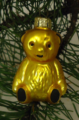 Baby Teddy Bear Old World Ornament European Glass -- Used