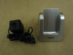 Vtech Phone Base Charger Silver/Black Cradle Handset Stand D -- Used