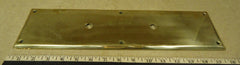 Brass Vintage Door Handle Push Plate 16in x 4in x 1/4in Solid Brass -- Used