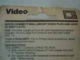 Pacific Electricord Video Jack Quickconnect Almond Wall Mount C-5257-1/C-IV -- New