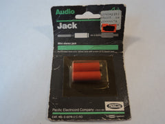 Pacific Electricord Mini Stereo Jack 3.5mm Red C-5276-2/C-RD -- New